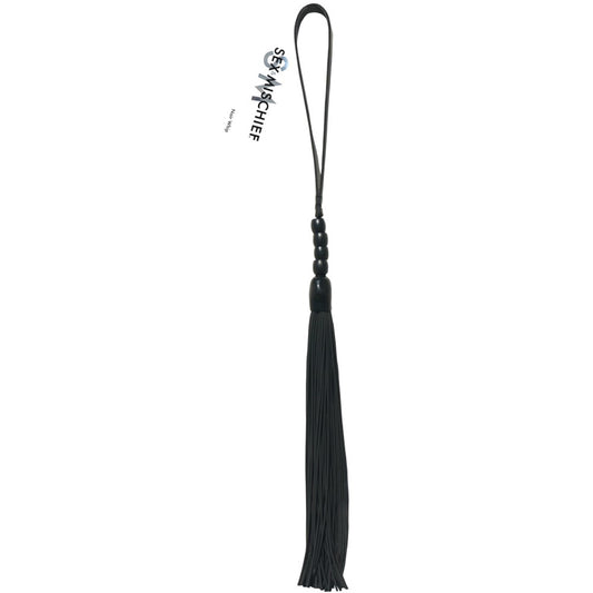 Sportsheets Sex & Mischief Noir Whip 16 in. Beaded Flogger-Pinkfoxxx