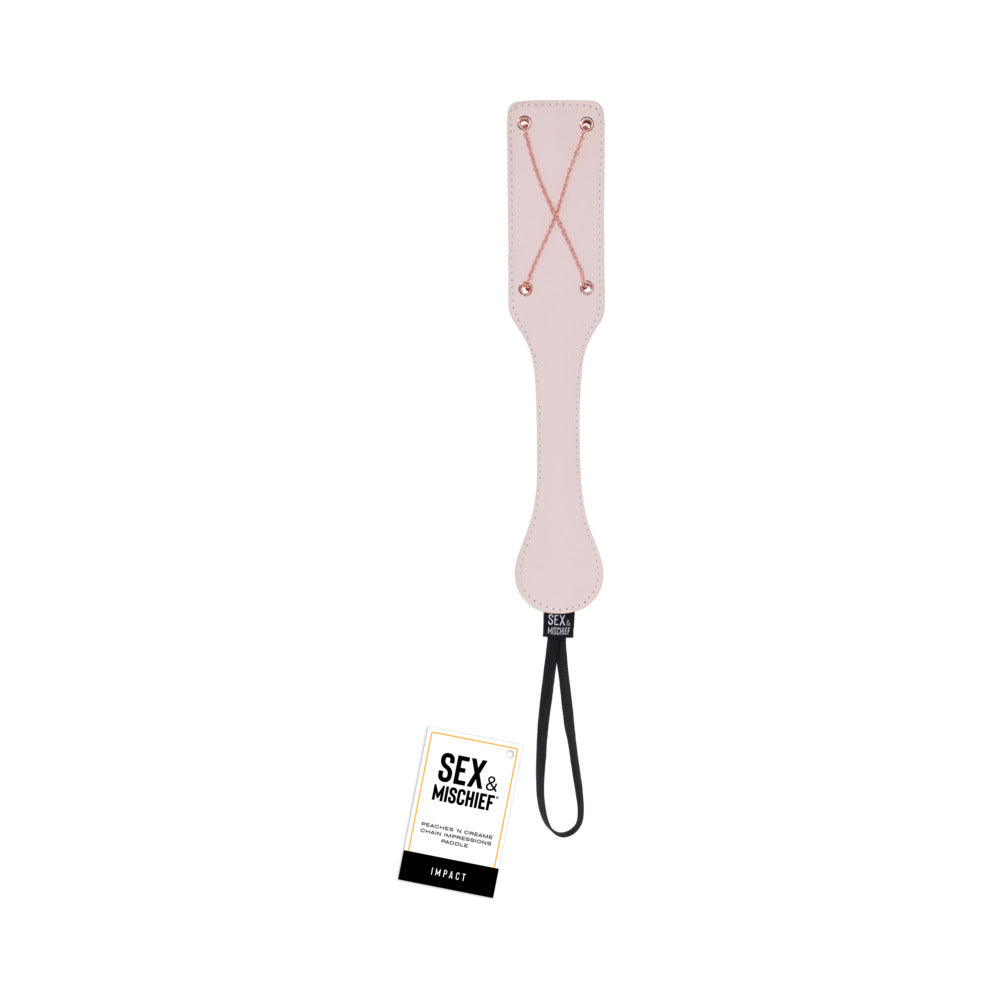 Sportsheets Sex & Mischief Peaches 'n CreaMe Chain Impressions Paddle