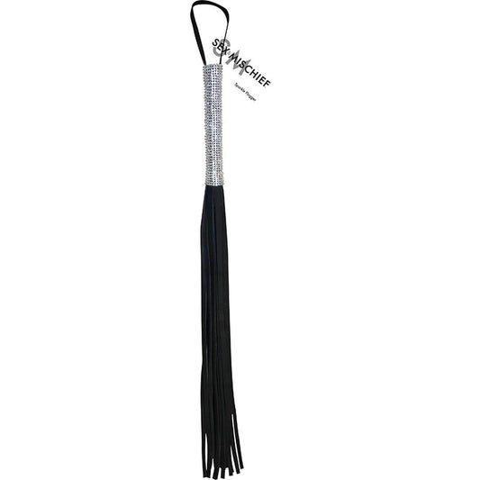 Sportsheets Sex & Mischief Sparkle Flogger Black-Pinkfoxxx