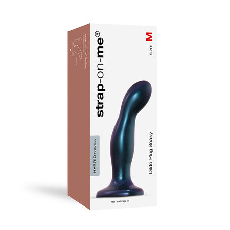 Strap-On-Me Hybrid Collection Dildo Plug Snaky Metallic Blue M-Pinkfoxxx