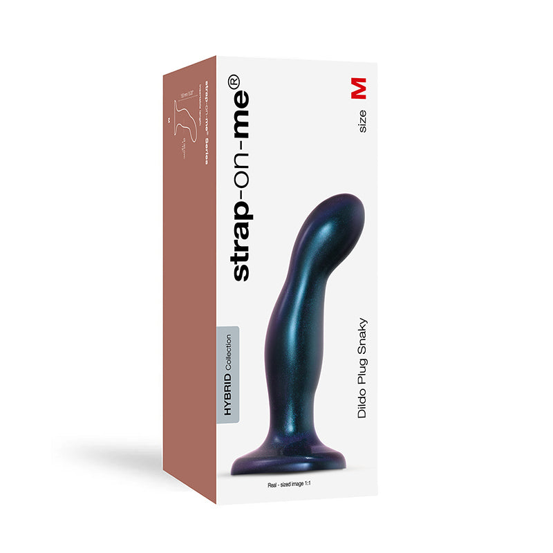 Strap-On-Me Hybrid Collection Dildo Plug Snaky Metallic Blue M-Pinkfoxxx