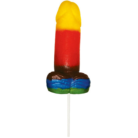 Sweet & Sour Jumbo Rainbow Gummy Cock Pop-Pinkfoxxx