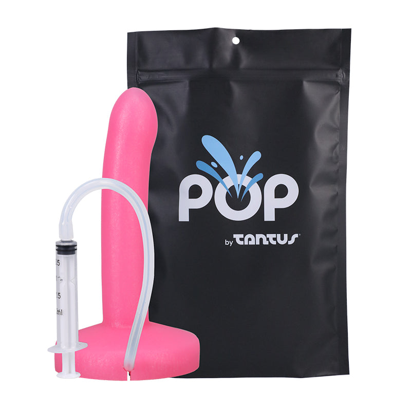 TANTUS POP SLIM SQUIRTING DILDO (BAG)-Pinkfoxxx