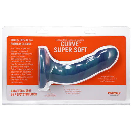 Tantus Curve 6.5 in. Dildo Soft Malachite-Pinkfoxxx