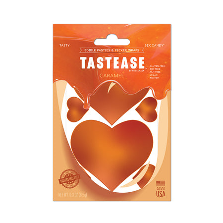 Tastease by Pastease Caramel Candy Edible Pasties & Pecker Wraps-Pinkfoxxx