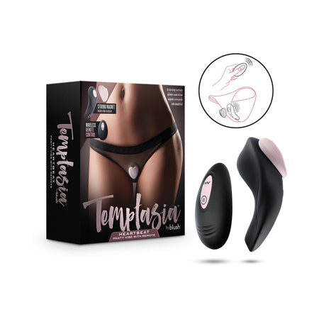 Temptasia Heartbeat Panty Vibe with Remote Pink-Pinkfoxxx