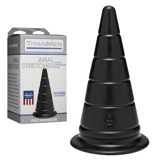 TitanMen - Anal Stretcher - 6 inches Black-Pinkfoxxx
