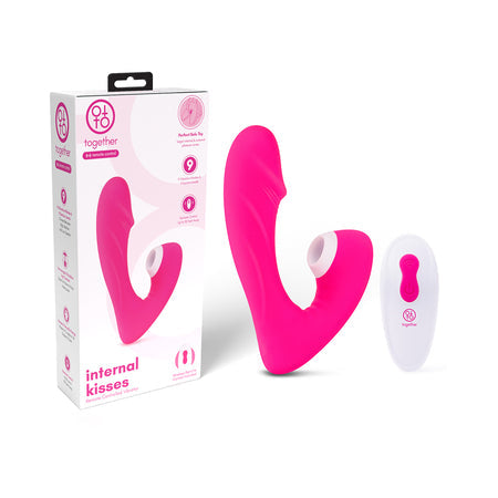 Together Internal Kiss Remote Control Vibe Pink-Pinkfoxxx