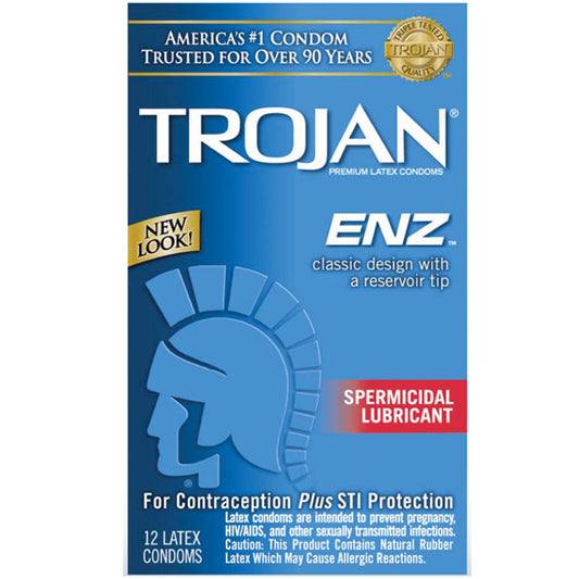 Trojan-Enz with Spermicidal Lubricant-Pinkfoxxx