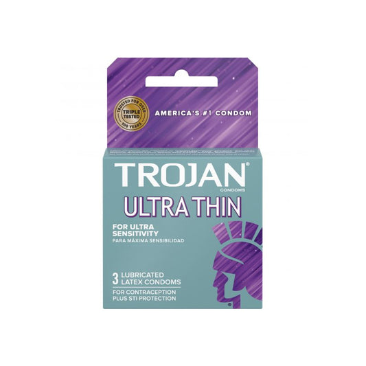 Trojan Ultra-Thin Lubricated Condoms-Pinkfoxxx