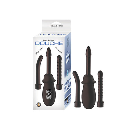 Unisex Douche With 3 Attatchments (Black)-Pinkfoxxx