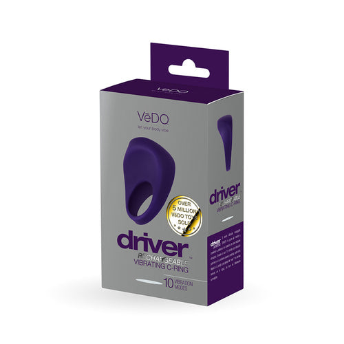 VEDO DRIVER RECHARGEABLE VIBRATING C-RING PURPLE - VIR1113