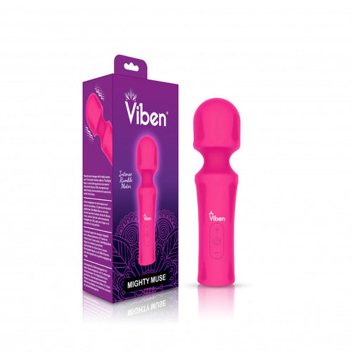 VIBEN MIGHTY MUSE HOT PINK POWERFUL PERSONAL WAND - VB75015
