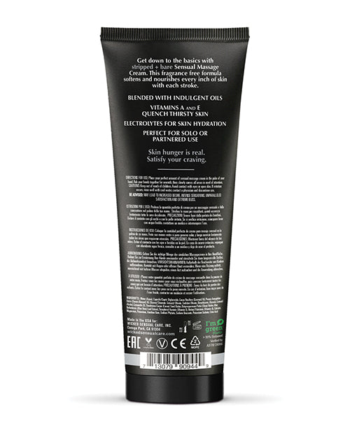 WICKED MASSAGE CREAM STRIPPED + BARE UNSCENTED 4 OZ - WIC90944