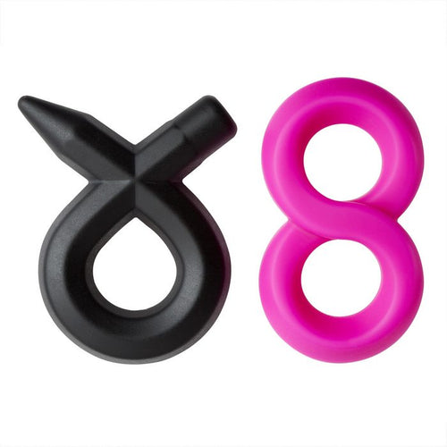 PRO SENSUAL SILICONE SUPER 8 RING & TIE SLING 2 PACK - WTC624207