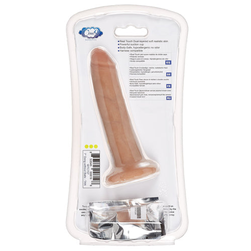 CLOUD 9 DUAL DENSITY DILDO TOUCH 7IN W/ NO BALLS TAN/ MOCHA - WTC707