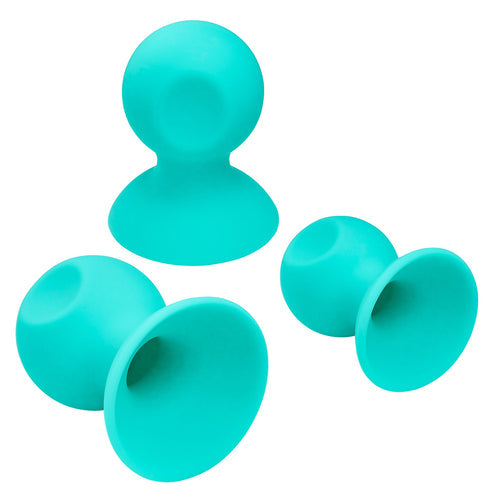 CLOUD 9 HEALTH & WELLNESS NIPPLE & CLITORAL MASSAGER SUCTION SET TEAL - WTC916