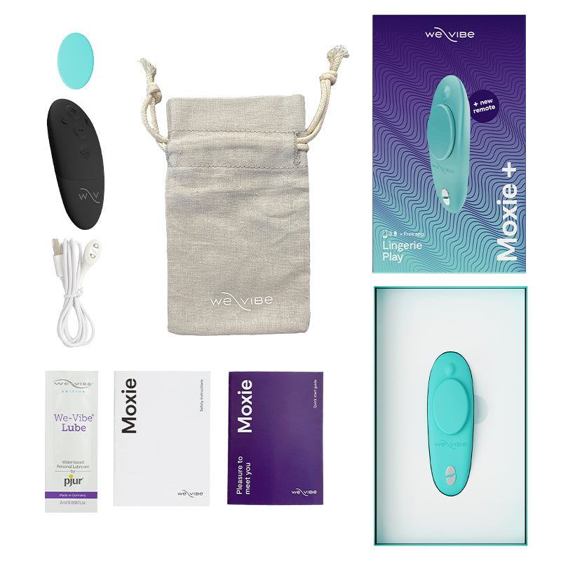 We-Vibe Moxie+ Wearable ClitVibrator Teal-Pinkfoxxx