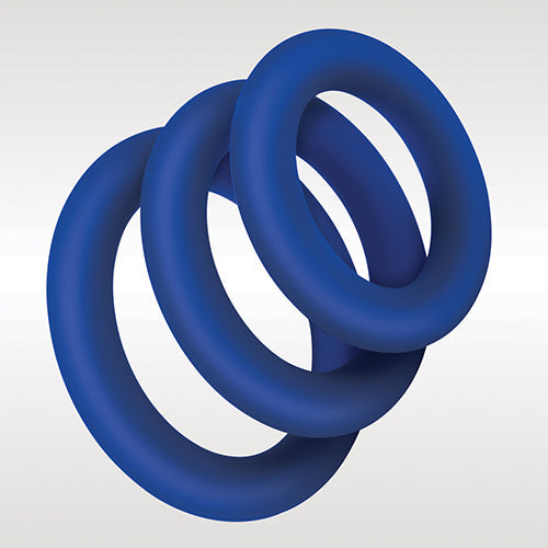 ZOLO EXTRA THICK SILICONE COCK RING 3PK - XGZO6036