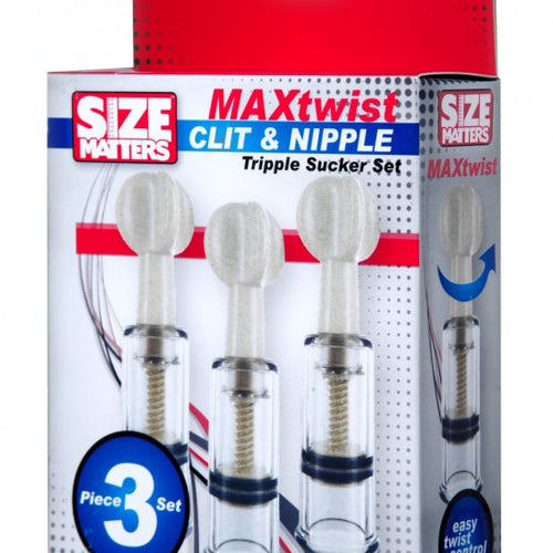 SIZE MATTERS TWISTED TRIPLETS NIPPLE & CLIT SUCKERS - XRAC914