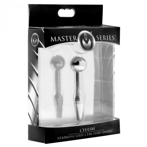 MASTER SERIES CHASM STAINLESS STEEL URETHRAL CUM-THRU INSERT - XRAE846