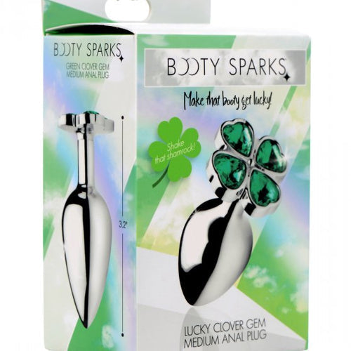 BOOTY SPARKS LUCKY CLOVER GEM ANAL PLUG MEDIUM - XRAG185M