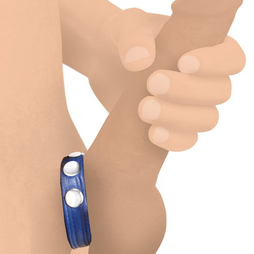 STRICT LEATHER COCK SPEED SNAP COCK RING BLUE - XRAG845BLU