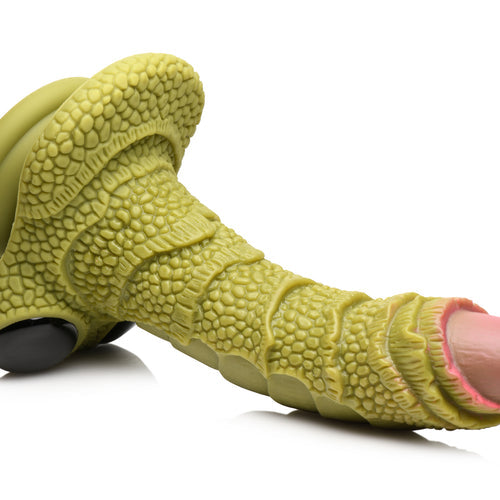 CREATURE COCKS SWAMP MONSTER GREEN SCALY SILICONE DILDO - XRAH055
