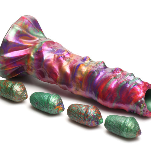 CREATURE COCKS LARVA SILICONE OVIPOSITOR DILDO W/ EGGS - XRAH195