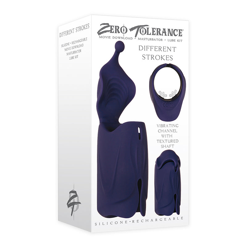 Zero Tolerance Different Strokes Rechargeable Vibrating Silicone Stroker With Movie Download Blue - Pinkfoxxx
