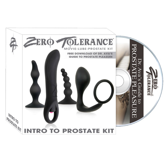 Zero Tolerance Intro To Prostate Kit 4-Piece Anal Play Set With DVD-Pinkfoxxx