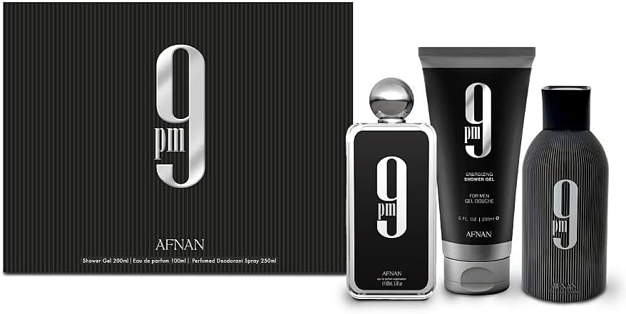 AFNAN 9PM 3PC SET, MEN'S GIFT SET, EDP-Pinkfoxxx