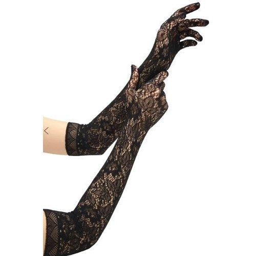ALLOVER LACE OPERA GLOVE BLACK - XGBLW6509