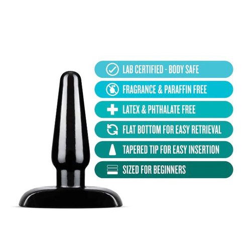 ANAL ADVENTURES BASIC ANAL PLUG - SMALL - BLACK - BN18615