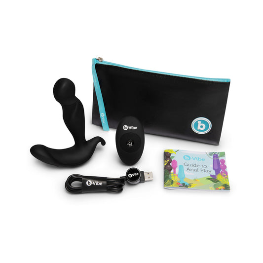 b-Vibe 360 Rotating and Vibrating Remote Control Plug Black-Pinkfoxxx
