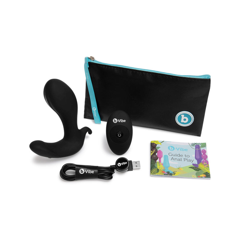 b-Vibe Expand Expanding and Vibrating Remote Control Plug Black-Pinkfoxxx