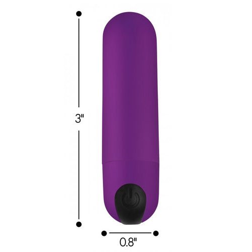 BANG! VIBRATING BULLET W/ REMOTE CONTROL PURPLE - XRAG366PUR