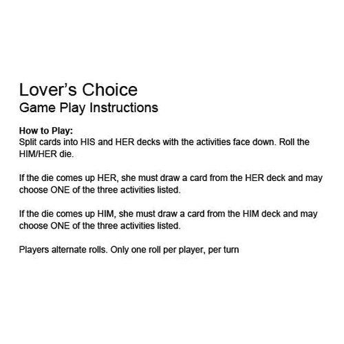 BEHIND CLOSED DOORS LOVER'S CHOICE