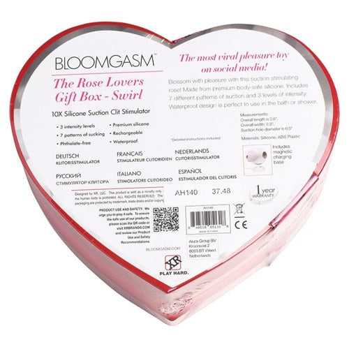 Bloomgasm Sucking Rose Heart Box-Red/W...