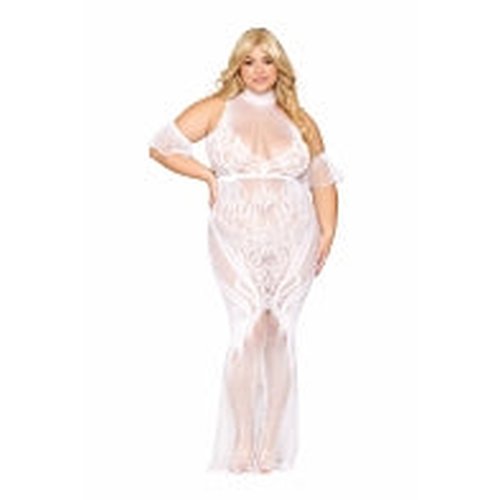 BODYSTOCKING GOWN WHITE Q/S - DG0490WHTX