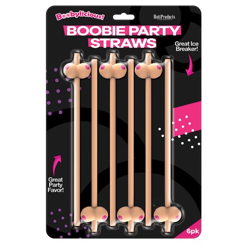 Boobie Straws-Vanilla Color Pack of 6