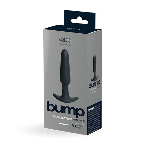 VEDO BUMP RECHARGEABLE ANAL VIBE JUST BLACK - VIP1508