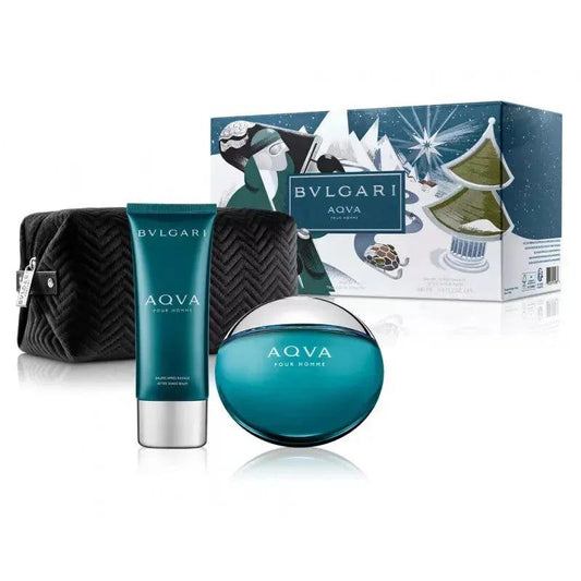 BVLGARI AQVA 3PC SET, MEN'S GIFT SET, EDT-Pinkfoxxx