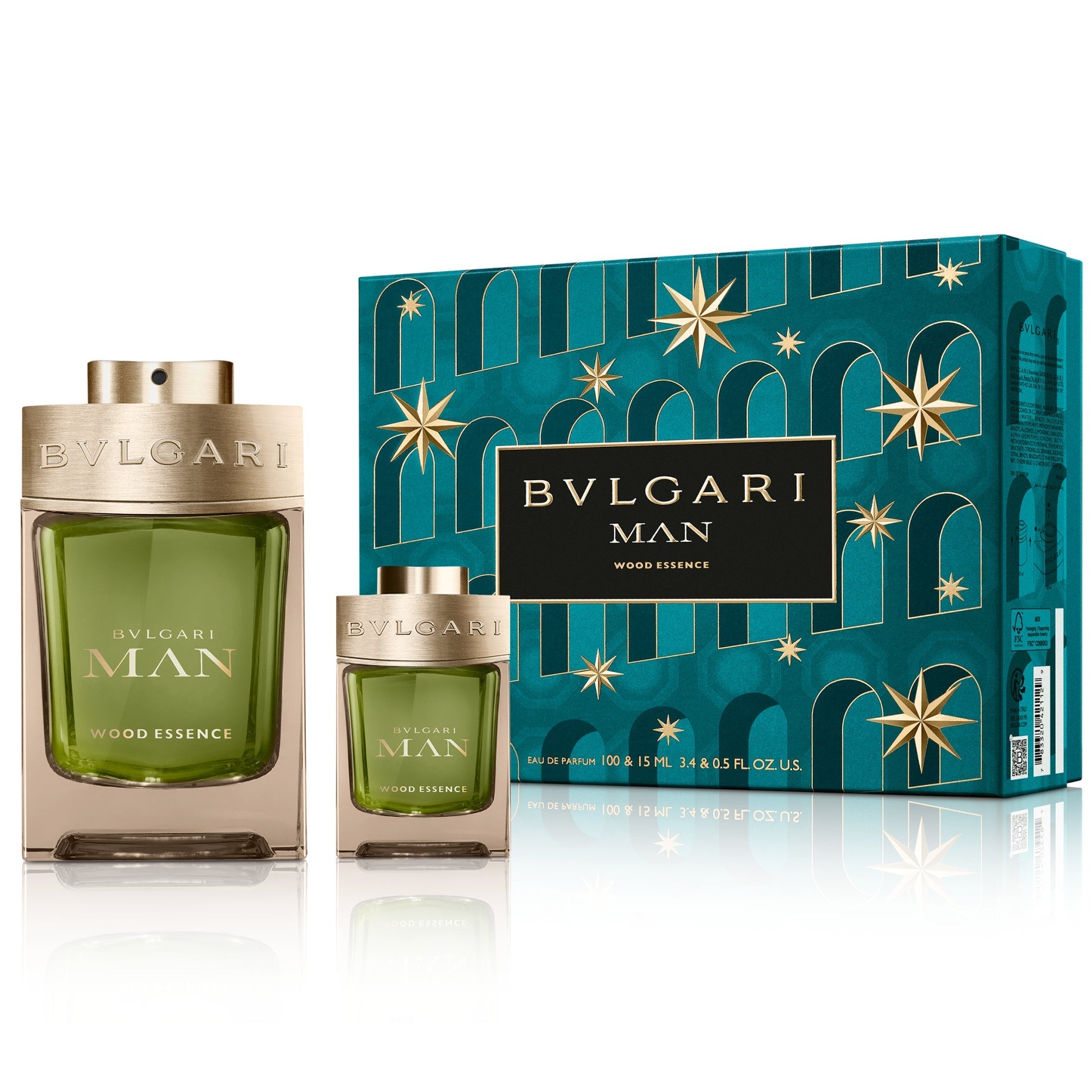 BVLGARI MAN WOOD ESSENCE 2PC SET, MEN'S GIFT SET, EDP-Pinkfoxxx