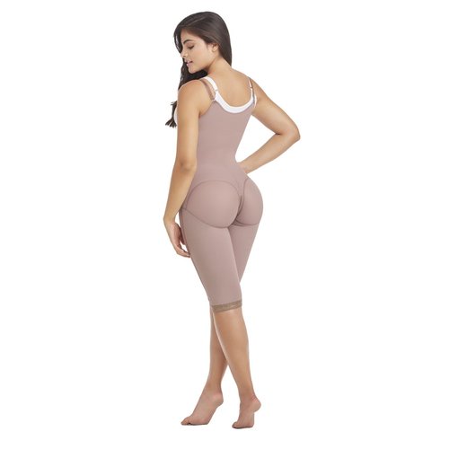Body Garment below the Knee - 3 level hooks Braless. Bust enhancing girdle with clasps th