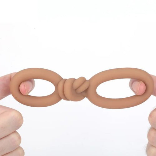 COOPER LIQUID SILICONE DUAL SUPER STRETCH C-RING CARAMEL - MTBO2603CARAMEL