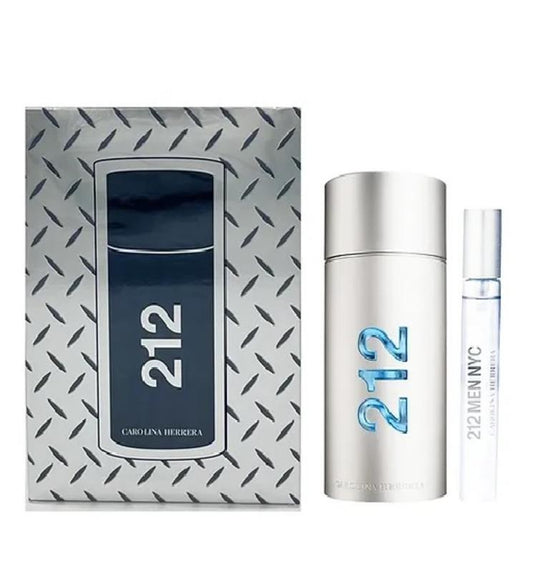 CAROLINA HERRERA 212 2PC TRAVEL SET, MEN'S GIFT SET, EDT-Pinkfoxxx