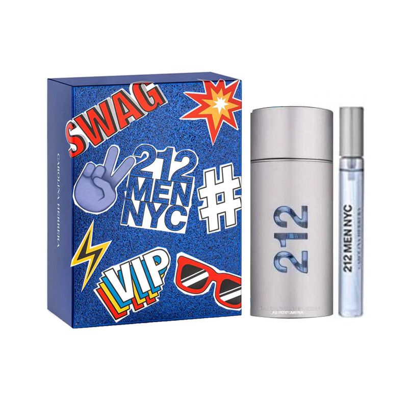 CAROLINA HERRERA 212 MEN 2PC SET, MEN'S GIFT SET, EDT-Pinkfoxxx