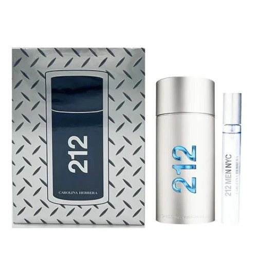 CAROLINA HERRERA 212 TRAVEL 2PC SET MEN'S GIFT SET, EDT-Pinkfoxxx