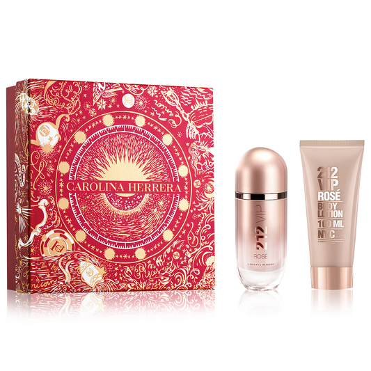 CAROLINA HERRERA 212 VIP ROSE 2PC SET, WOMEN'S GIFT SET, EDP-Pinkfoxxx